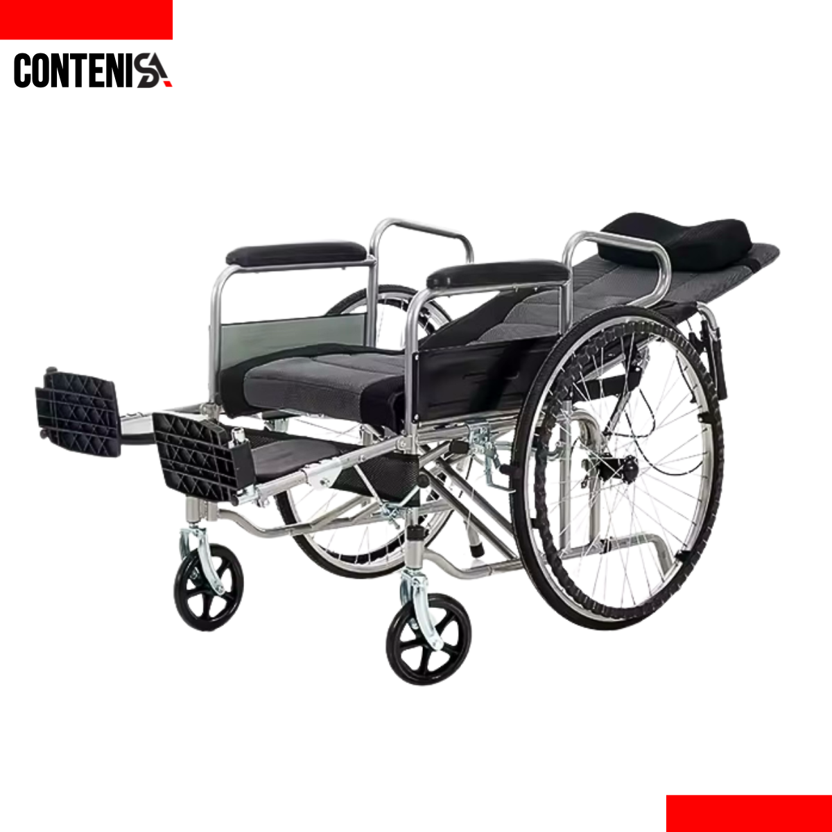 Silla de ruedas reclinable 180º