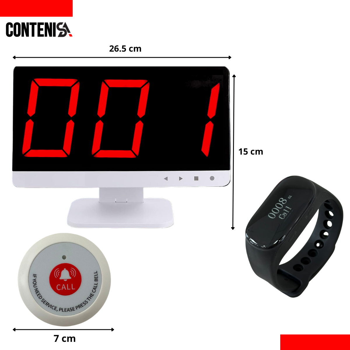Sistema de timbres para restaurante con reloj