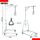 Trapecio auxiliar para camilla hospitalaria