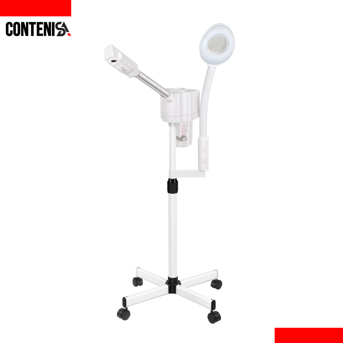 Vaporizador facial con lupa y luz led